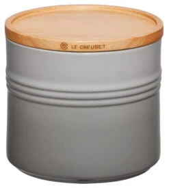 Le Creuset Voorraadpot Met Houten Deksel ø 14 X 12 Cm Aardewerk Mist Grey