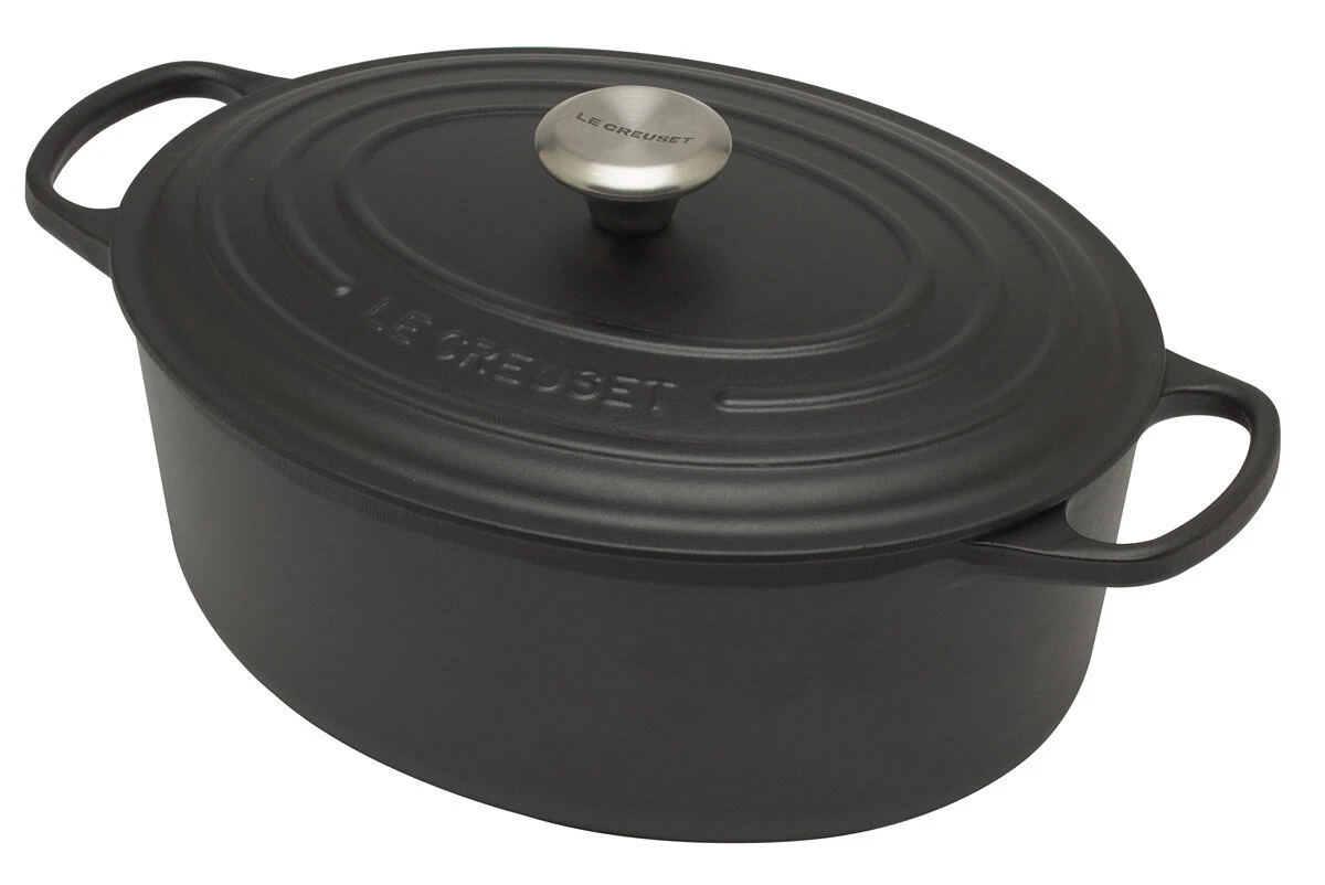 Le Creuset Signature braadpan ovaal 4,1 liter ø 27 cm gietijzer matzwart Le Creuset Signature Braadpan Ovaal 4,1 Liter ø 27 Cm Gietijzer Matzwart -Le Creuset 1354 62593 1