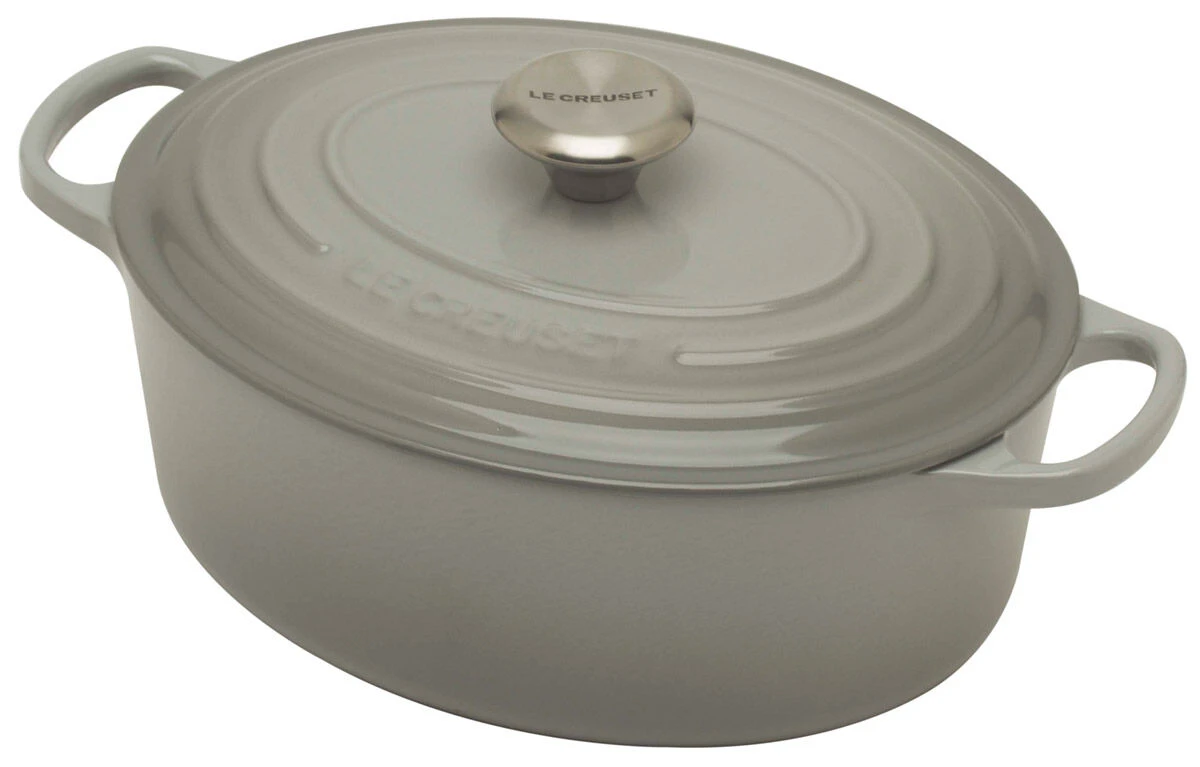Le Creuset Signature braadpan ovaal 4,7 liter ø 29 cm gietijzer mist grey Le Creuset Signature Braadpan Ovaal 4,7 Liter ø 29 Cm Gietijzer Mist Grey -Le Creuset 1935 78743 1