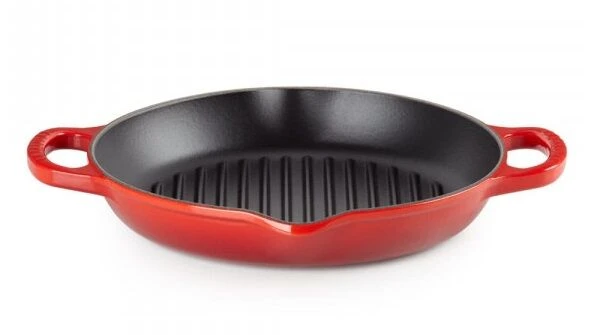 Le Creuset hoge grillplaat rond ø 25 cm gietijzer kersrood Le Creuset Hoge Grillplaat Rond ø 25 Cm Gietijzer Kersrood -Le Creuset 20208250600422 min