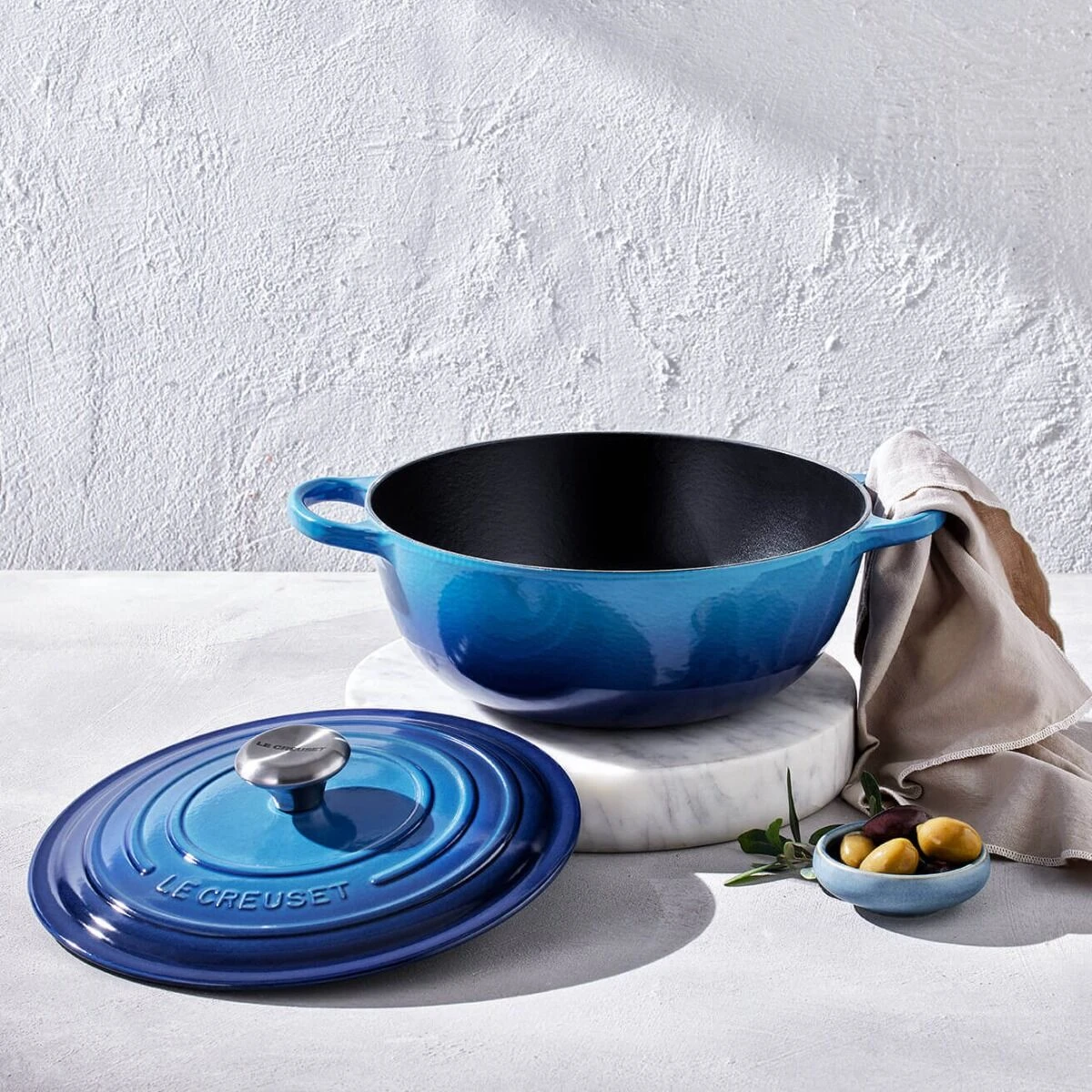 Le Creuset wok-braadpan 4,1 liter ø 26 cm gietijzer Azure Le Creuset Wok-braadpan 4,1 Liter ø 26 Cm Gietijzer Azure -Le Creuset 21114262200430 alt5 1