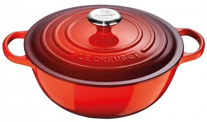 Le Creuset wok-braadpan 7 liter ø 32 cm gietijzer kersrood Le Creuset Wok-braadpan 7 Liter ø 32 Cm Gietijzer Kersrood -Le Creuset 21114320600430 le creuset