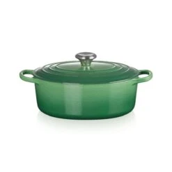 Le Creuset Signature Braadpan Ovaal 4,7 Liter ø 29 Cm Gietijzer Bamboo -Le Creuset 21178294082430 le creuset bamboo signature cast iron 29cm oval casserole green additional 4 1500x1500 1