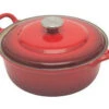 Le Creuset Faitout Braadpan Met Plaatstalen Deksel 2,4 Liter ø 24 Cm Gietijzer Rood