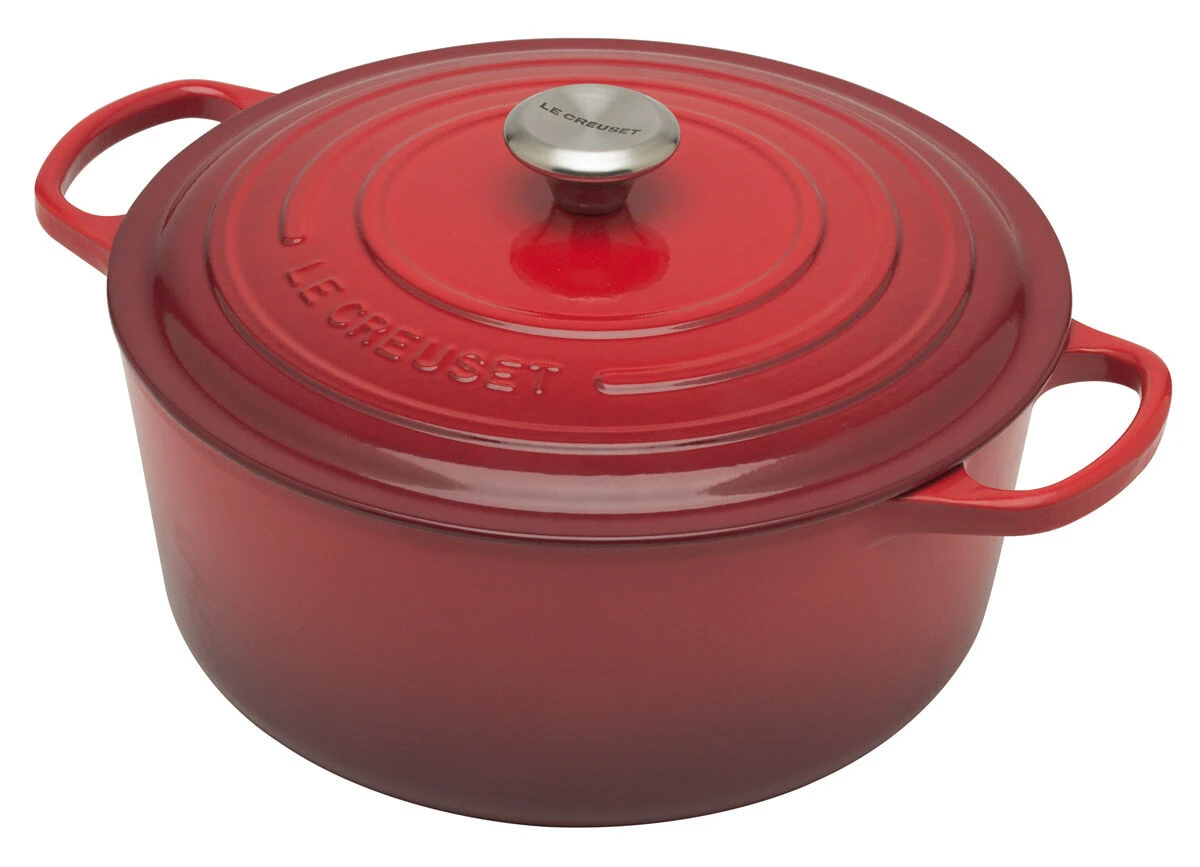 Le Creuset Signature braadpan 8,1 liter ø 30 cm gietijzer kersrood Le Creuset Signature Braadpan 8,1 Liter ø 30 Cm Gietijzer Kersrood -Le Creuset 3545 62336 1