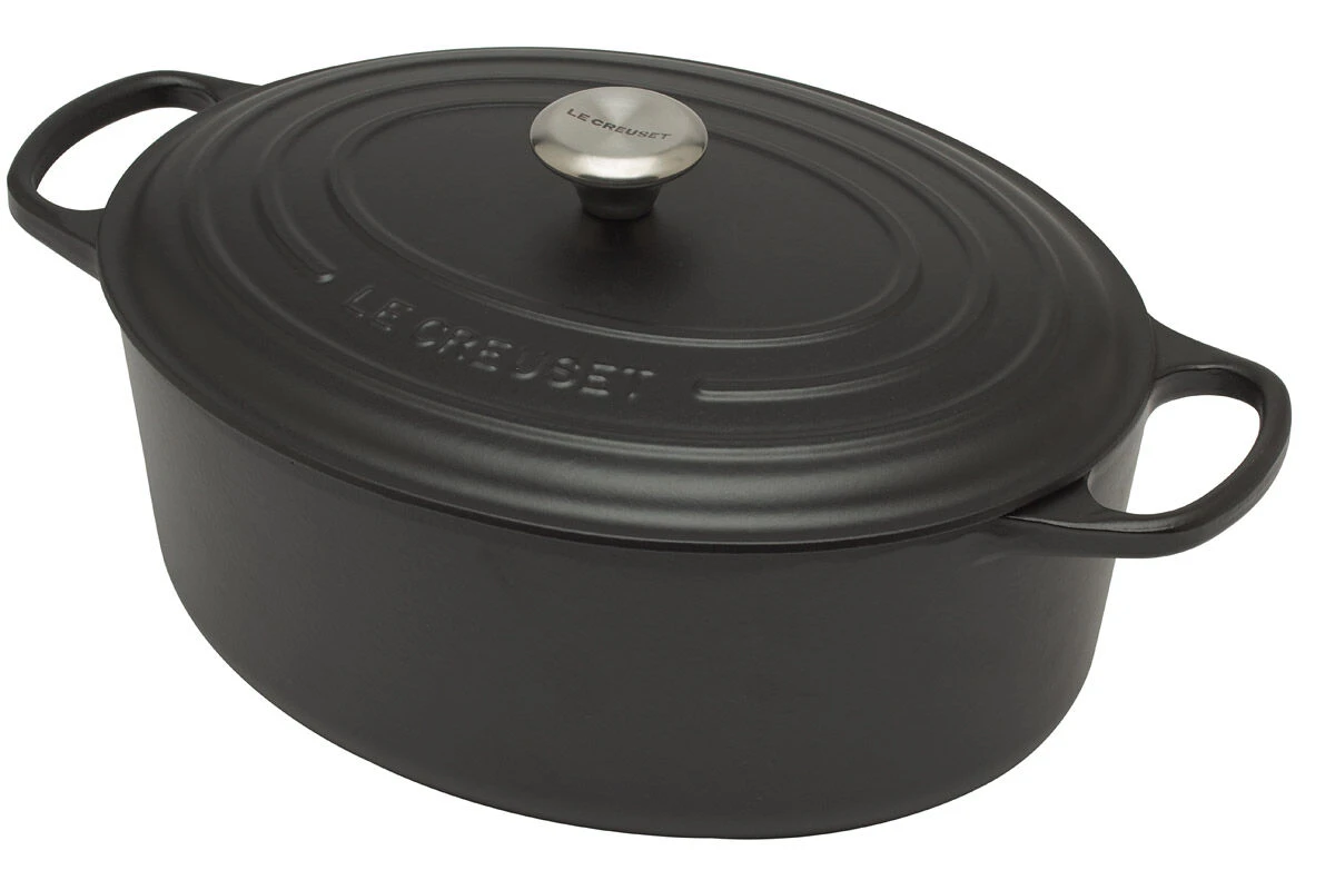 Le Creuset Signature braadpan ovaal 8,9 liter ø 35 cm gietijzer mat zwart Le Creuset Signature Braadpan Ovaal 8,9 Liter ø 35 Cm Gietijzer Mat Zwart -Le Creuset 4435 62644 1