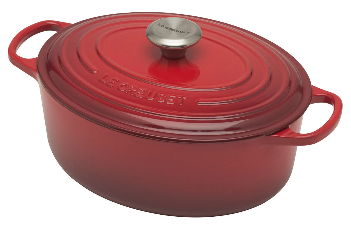 Le Creuset Signature braadpan ovaal 4,7 liter ø 29 cm gietijzer kersrood Le Creuset Signature Braadpan Ovaal 4,7 Liter ø 29 Cm Gietijzer Kersrood -Le Creuset 6020 62611 1