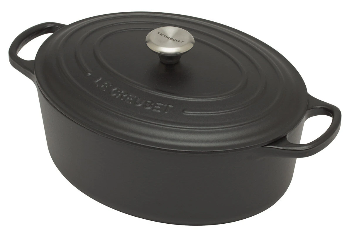 Le Creuset Signature braadpan ovaal 6,3 liter ø 31 cm gietijzer matzwart Le Creuset Signature Braadpan Ovaal 6,3 Liter ø 31 Cm Gietijzer Matzwart -Le Creuset 6339 62625 1