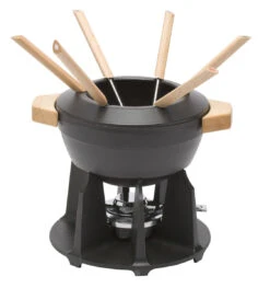 Le Creuset Fondueset Met Houten Handgrepen 2 Liter Gietijzer