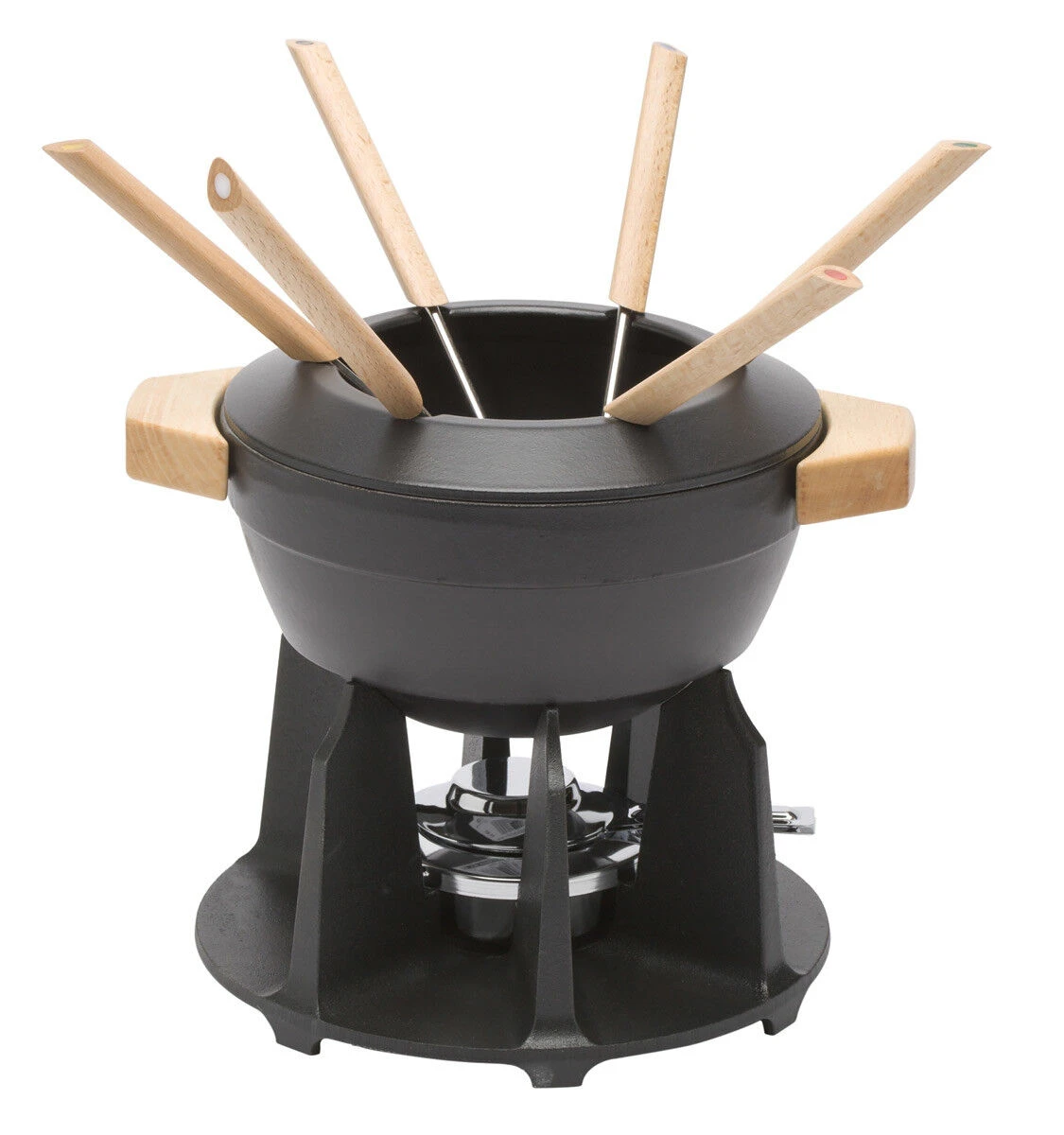 Le Creuset fondueset met houten handgrepen 2 liter gietijzer Le Creuset Fondueset Met Houten Handgrepen 2 Liter Gietijzer -Le Creuset 6862 42138 1