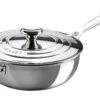 Le Creuset RVS Plus Sauteerpan Met Anti-aanbaklaag En Deksel ø 24 Cm Rvs -Le Creuset 70131391 96601424001700 le creuset saute pfanne 3 ply plus antihat 24cm 01 1200
