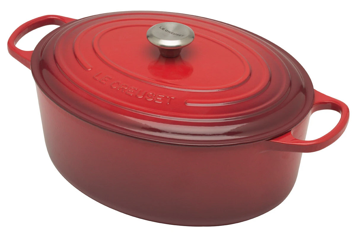 Le Creuset Signature braadpan ovaal 8,9 liter ø 35 cm gietijzer kersrood Le Creuset Signature Braadpan Ovaal 8,9 Liter ø 35 Cm Gietijzer Kersrood -Le Creuset 7693 62645 1