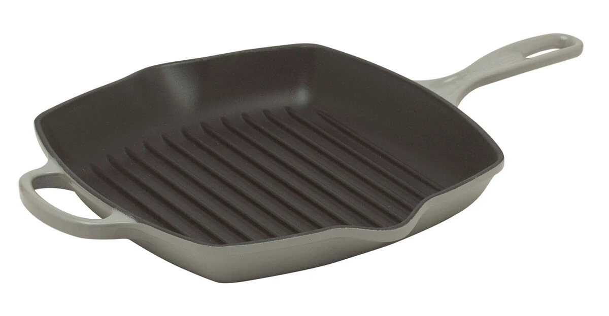 Le Creuset skillet grill vierkant 26 cm gietijzer mist grey Le Creuset Skillet Grill Vierkant 26 Cm Gietijzer Mist Grey -Le Creuset 8143 78883 1