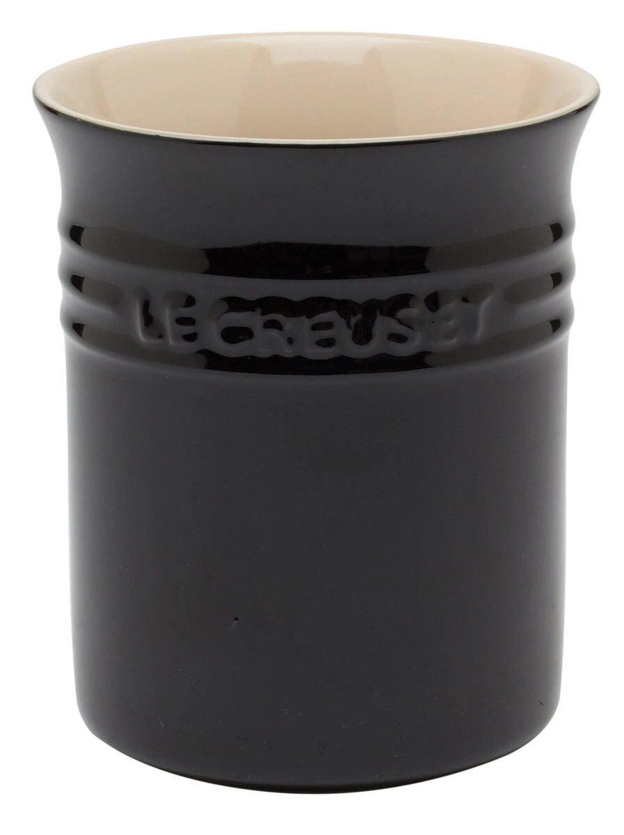 Le Creuset pollepelpot 15 cm aardewerk zwart glans Le Creuset Pollepelpot 15 Cm Aardewerk Zwart Glans -Le Creuset 9640 63540 1