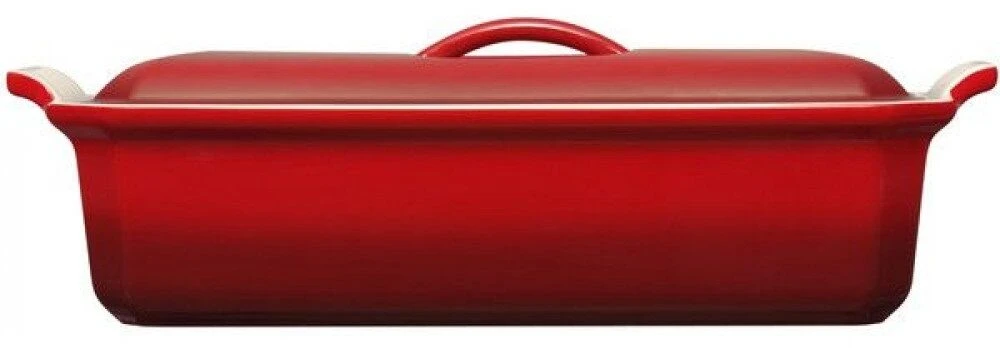 Le Creuset terrine rechthoekig 1,4 liter 32 cm aardewerk rood Le Creuset Terrine Rechthoekig 1,4 Liter 32 Cm Aardewerk Rood -Le Creuset aardewerken terrine kersenrood 32cm 1 3l 1
