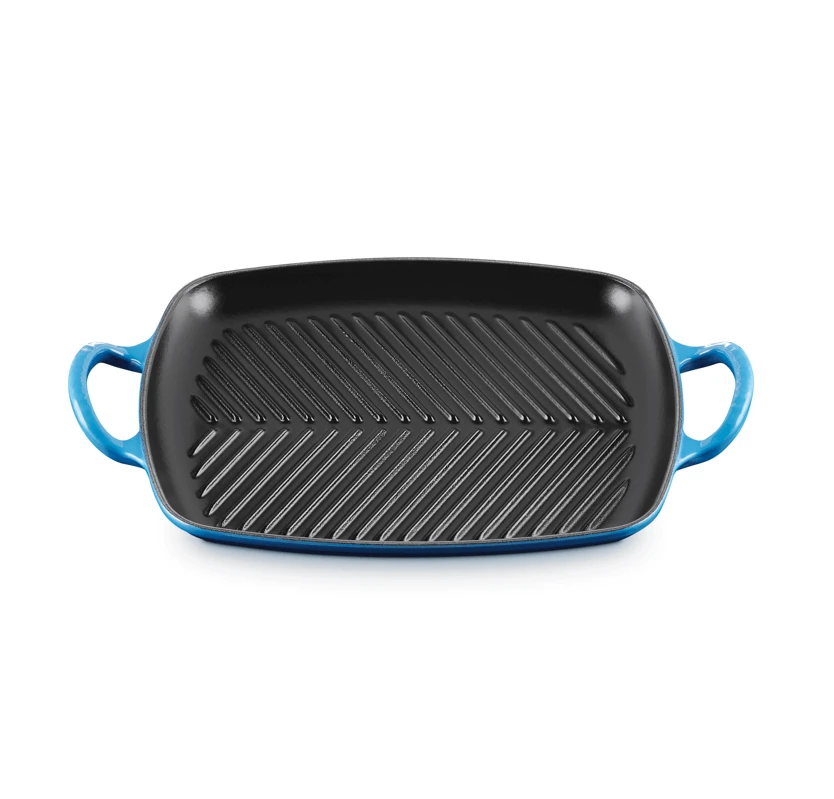 Le Creuset rechthoekige grill 30 cm gietijzer Azure Le Creuset Rechthoekige Grill 30 Cm Gietijzer Azure -Le Creuset azu1