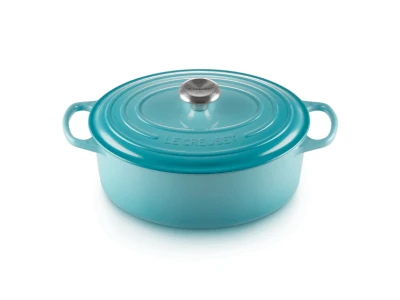 Le Creuset Signature Braadpan Ovaal 4,7 Liter ø 29 Cm Gietijzer Caribbean Blue