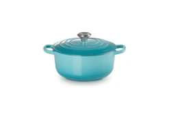 Le Creuset Signature Braadpan 2,4 Liter ø 20 Cm Gietijzer Caribbean Blue -Le Creuset gietijzeren ronde braadpan in caribbean blue 20cm 2 4l 4 1612771451