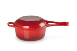 Le Creuset 2-in-1 Steelpan 2,3 Liter ø 22 Cm Gietijzer Kersrood