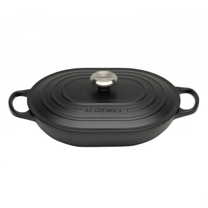 Le Creuset Oblong lage braadpan ovaal ø 31 cm gietijzer mat zwart Le Creuset Oblong Lage Braadpan Ovaal ø 31 Cm Gietijzer Mat Zwart -Le Creuset le creuset oblong lage braadpan ovaal 31 cm gietijzer mat zwart