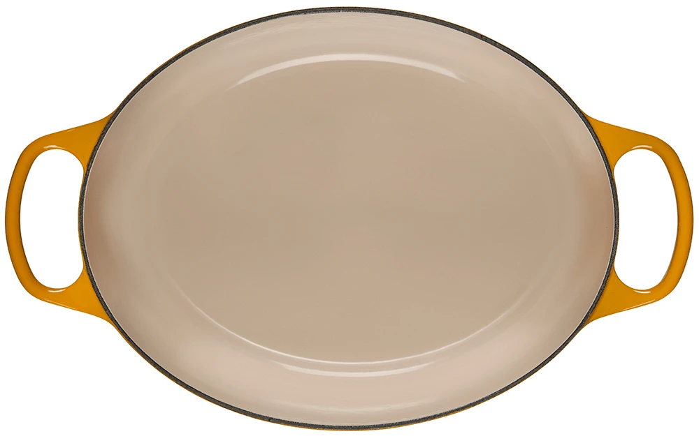 Le Creuset Signature braadpan ovaal 6,3 liter ø 31 cm gietijzer Nectar Le Creuset Signature Braadpan Ovaal 6,3 Liter ø 31 Cm Gietijzer Nectar -Le Creuset ls2502 31672ss inside
