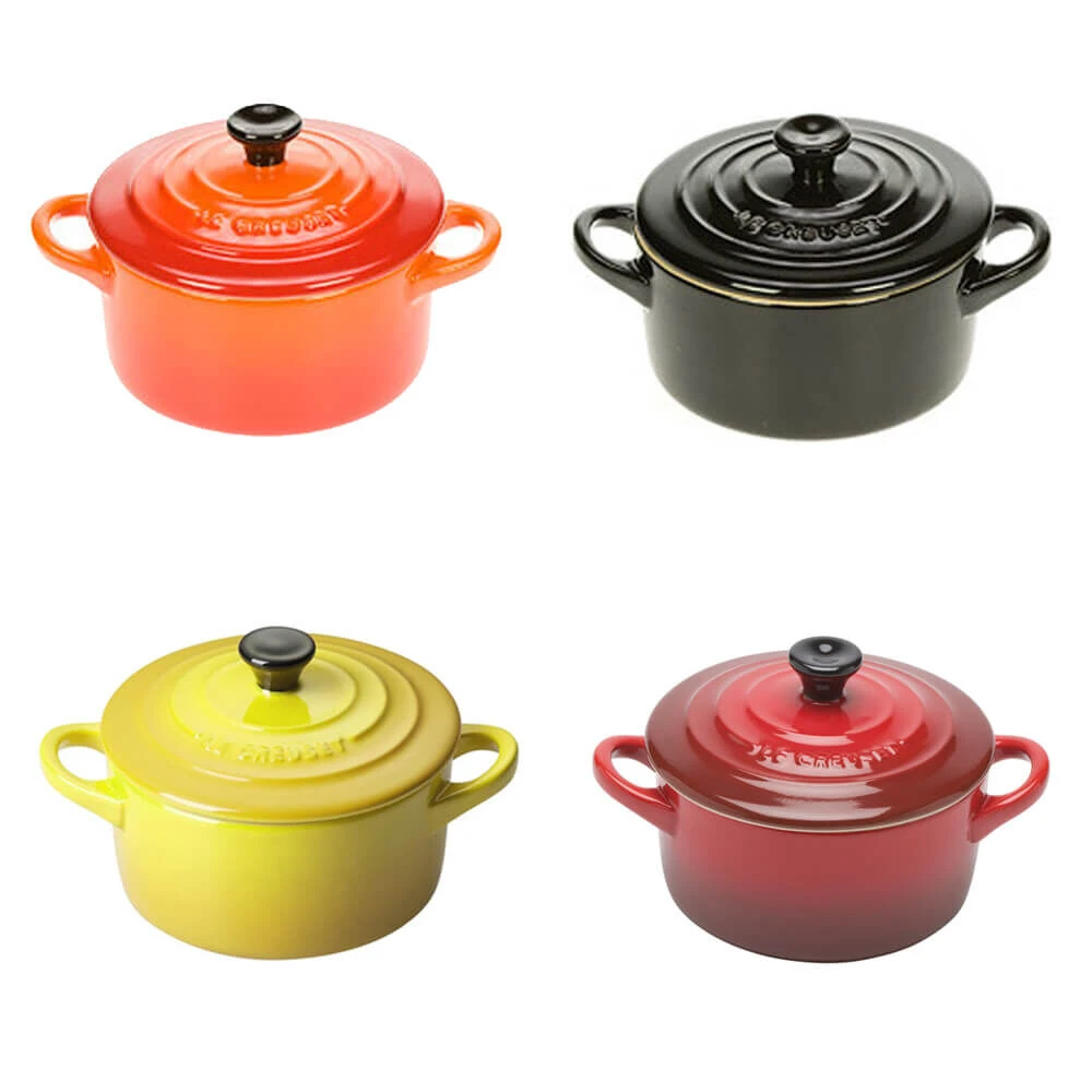 Le Creuset minipan ø 10 cm aardewerk roodtinten 4-delig Le Creuset Minipan ø 10 Cm Aardewerk Roodtinten 4-delig -Le Creuset roodtinten 1