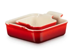 Le Creuset Ovenschalenset Aardewerk Kersrood 2-delig