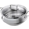 Le Creuset Multi-stoommand Voor 20/24 Cm Pannen Rvs Met Deksel 2 Le Creuset Multi-stoommand Voor 20/24 Cm Pannen Rvs Met Deksel -Le Creuset stainless steel large multi steamer 1